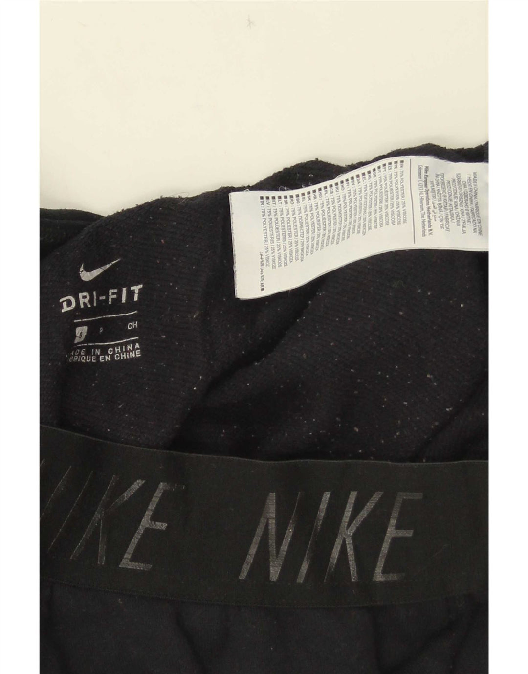 Nike Damen Dri Fit Graphic Trainingshose UK 10 Small Schwarz Polyester