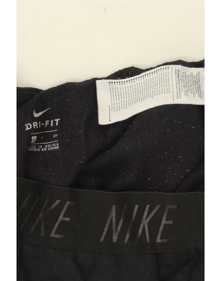 Nike Damen Dri Fit Graphic Trainingshose UK 10 Small Schwarz Polyester