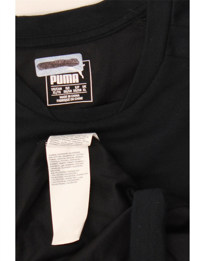 Puma Herren T-Shirt Top XL Schwarz Baumwolle