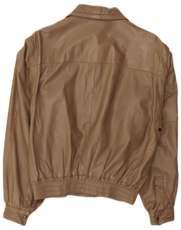 Vintage Herren Lederjacke UK 38 Medium Beige