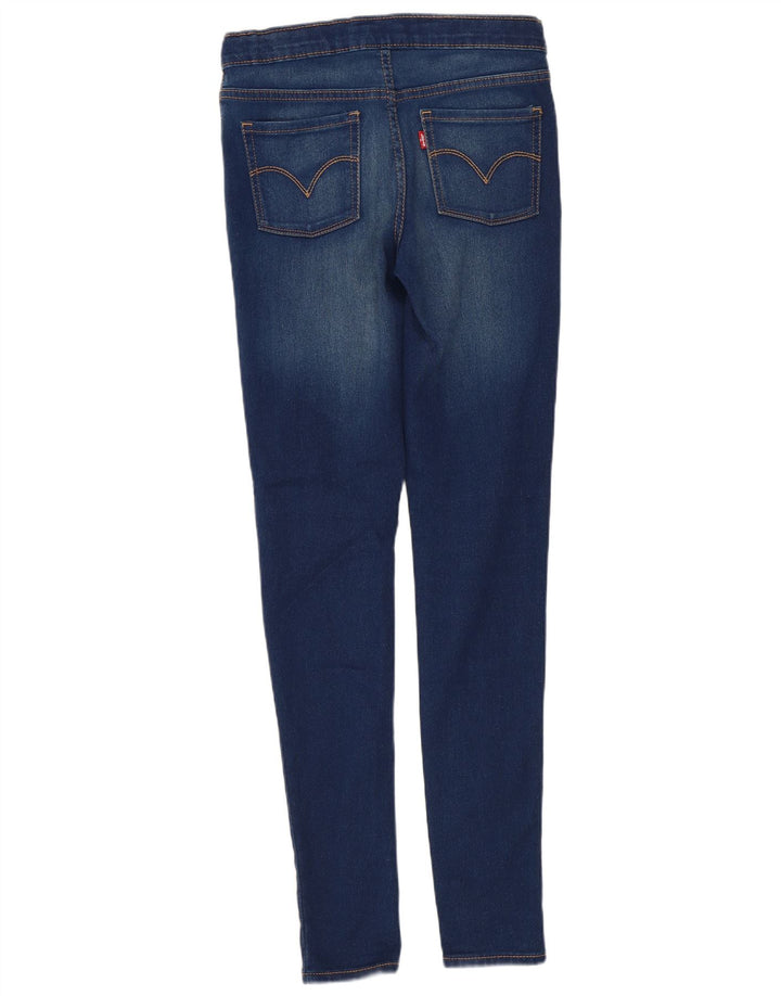 LEVI'S Jegging-Jeans für Mädchen, 11–12 Jahre, W25, L28, marineblaue Baumwolle