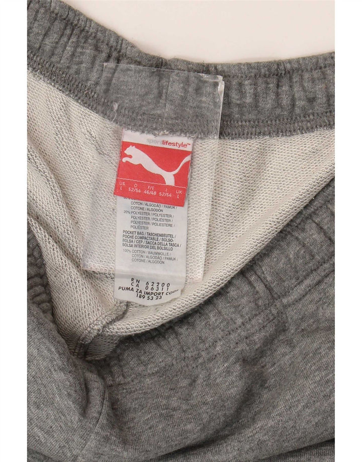 Puma Herren-Trainingshose, Jogginghose, Größe L, Grau