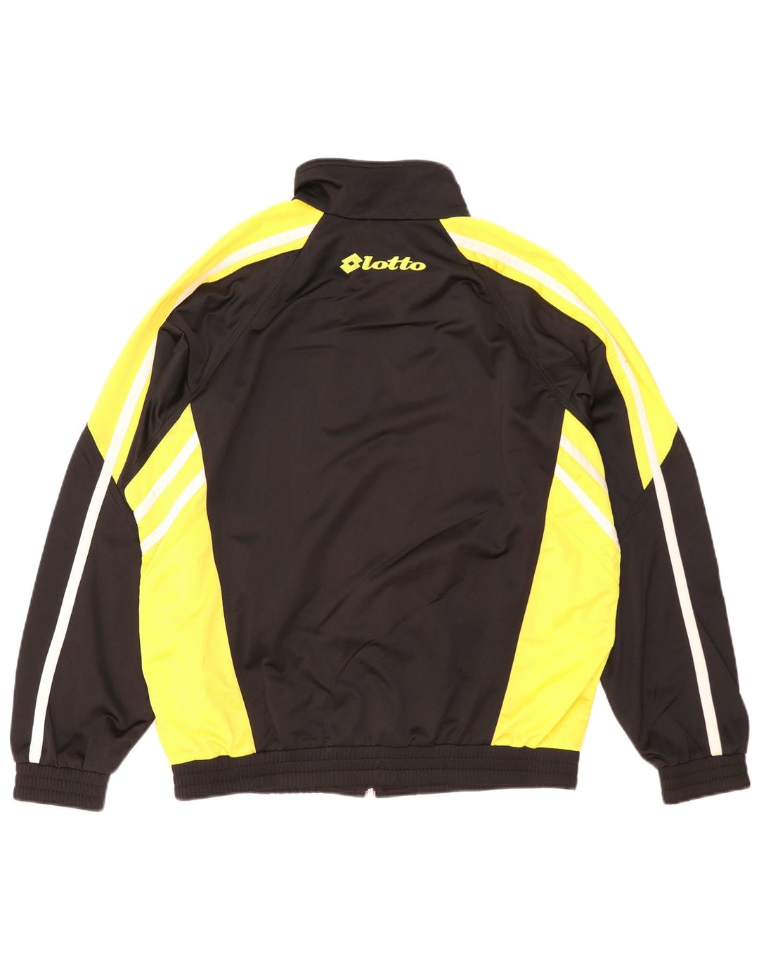 Lotto Herren-Trainingsanzug-Top-Jacke, großes schwarzes Farbblock-Polyester