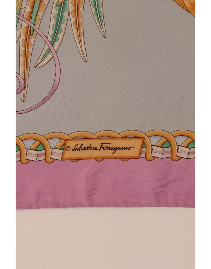 Salvatore Ferragamo Damen-Quadratschal, Einheitsgröße, mehrfarbig, Designer
