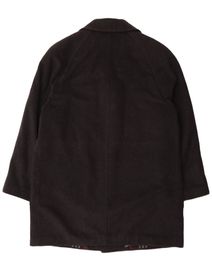 Franco Ancona Herrenmantel IT 52 XL Schwarze Wolle