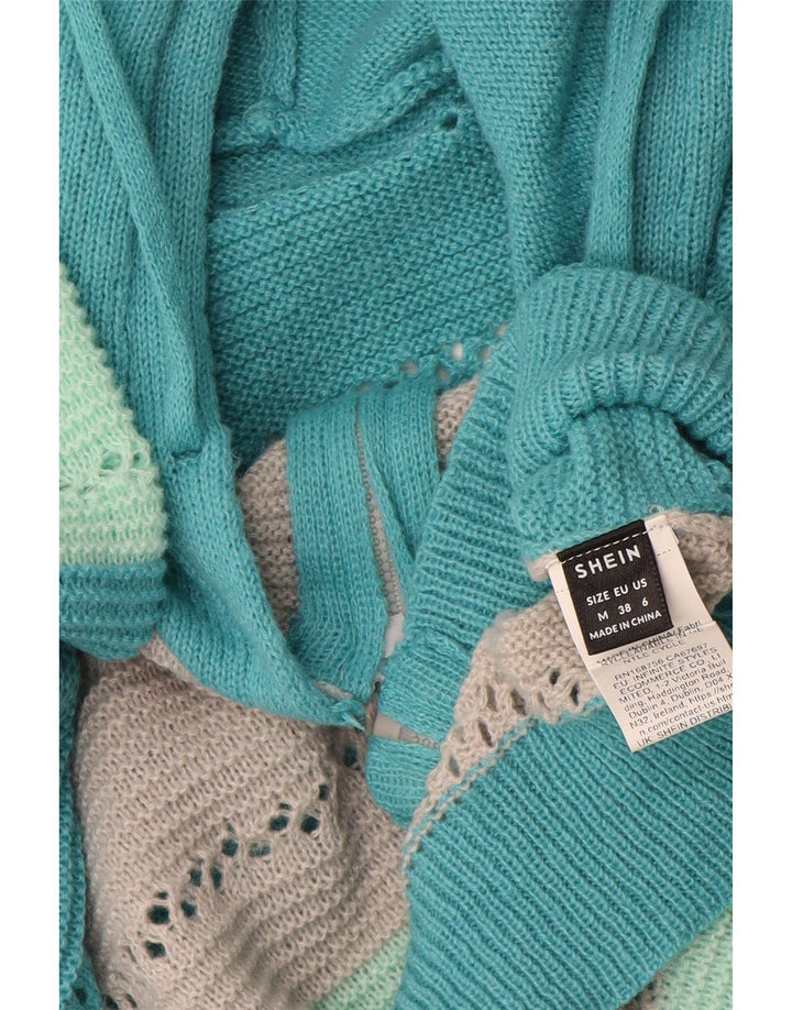 Shein Damen-Strickjacke in Übergröße mit durchgehendem Reißverschluss, Gr. 14, mittelmehrfarbig