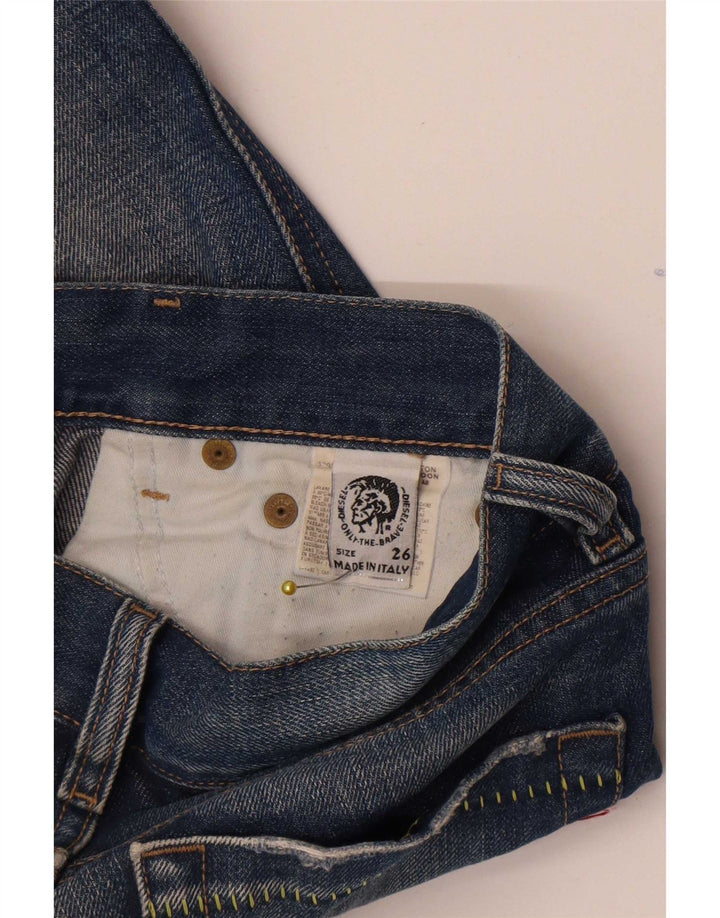 Diesel Damen Schlagjeans W26 L32 Blaue Baumwolle