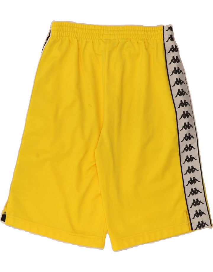 KAPPA Mens Graphic Sport Shorts Small  Yellow Colourblock Vintage Kappa and Second-Hand Kappa from Messina Hembry 