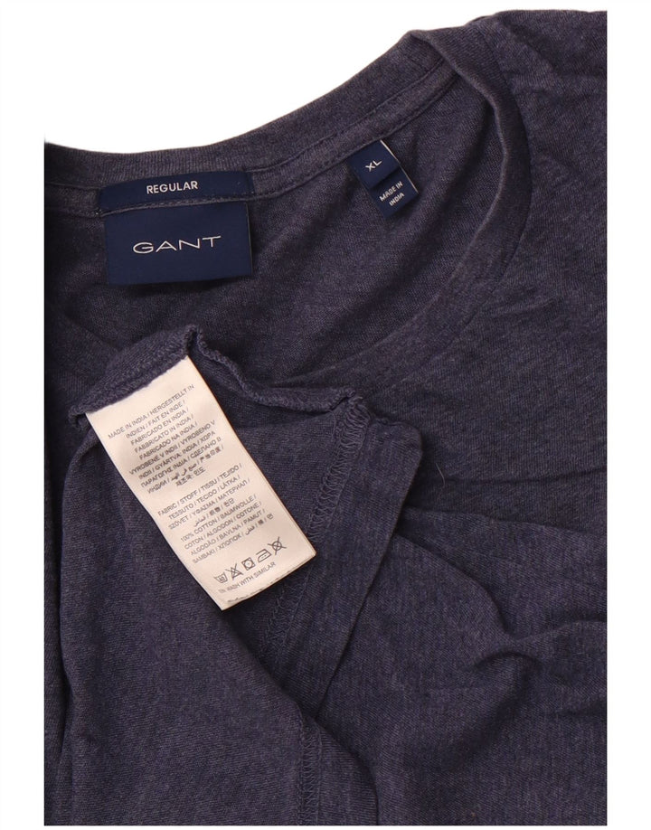 GANT Herren Regular T-Shirt Top XL Marineblau Baumwolle