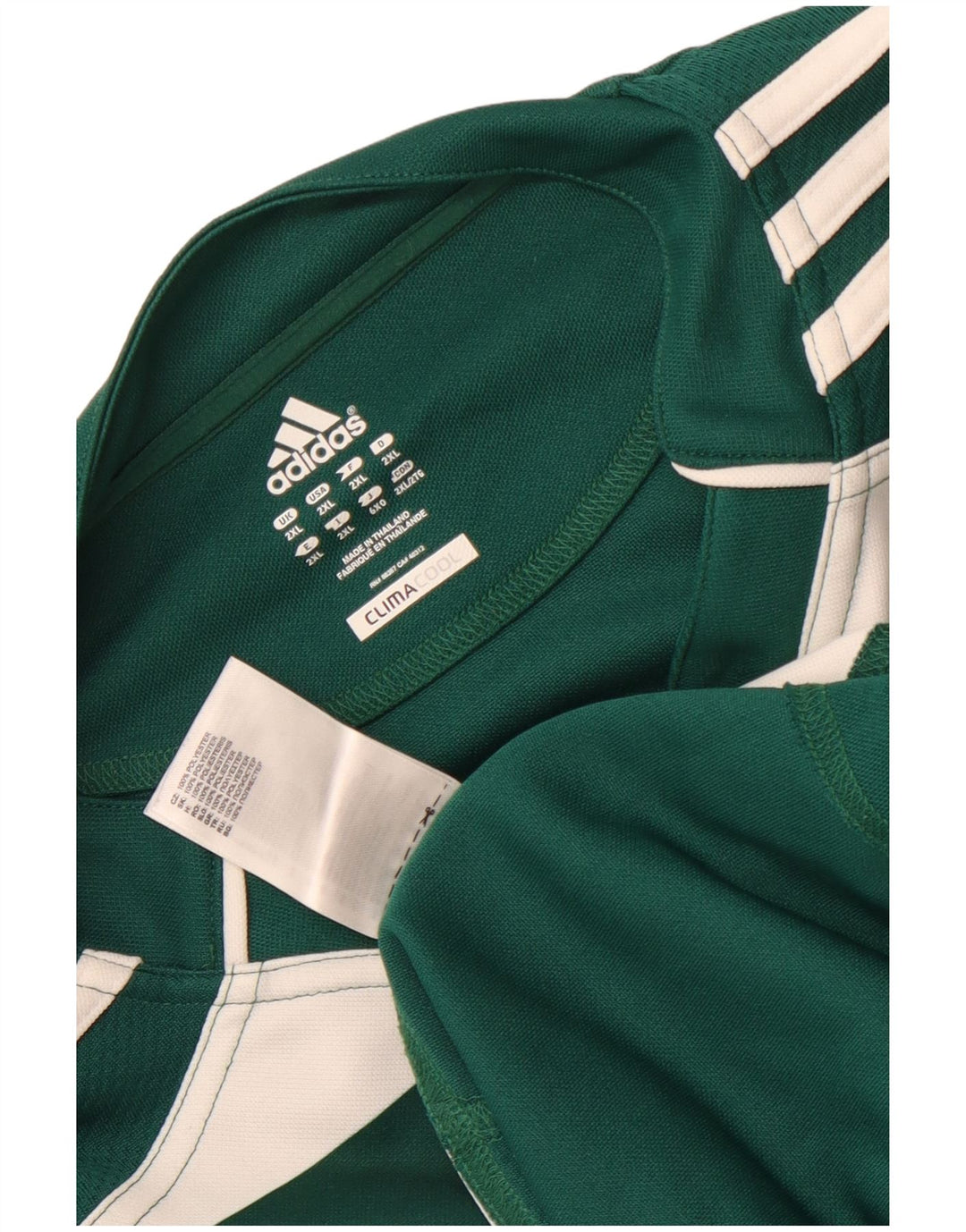 Adidas Herren Climacool T-Shirt Top 2XL Grün gestreift Polyester