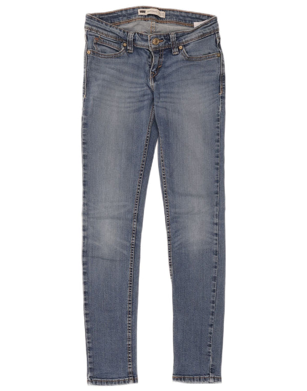 Levi's Damen Slight Curve Low Waist Skinny Jeans W26 L32 Blaue Baumwolle