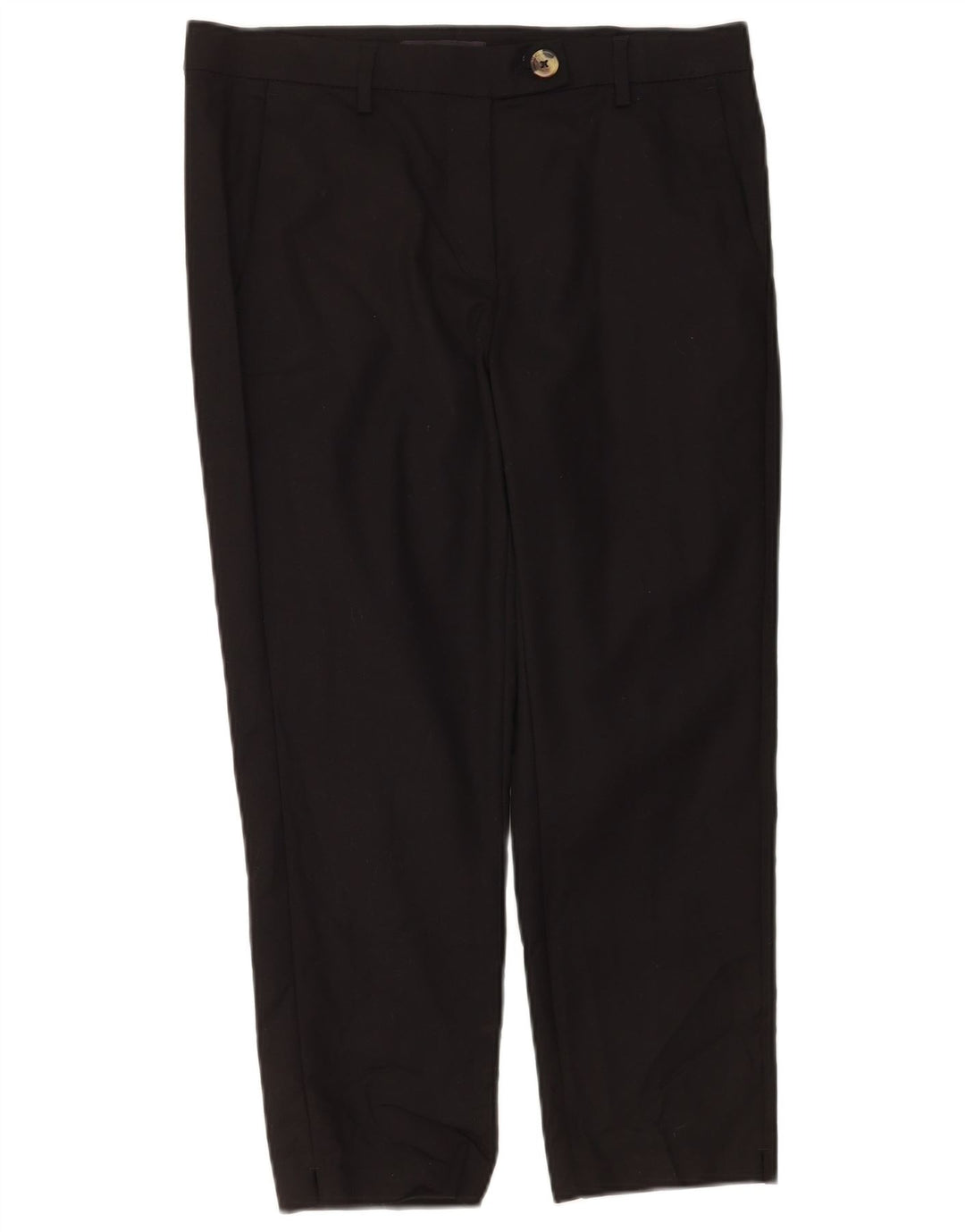 Marks & Spencer Damen Kurz geschnittene Hose UK 12 Medium W30 L24 Schwarz