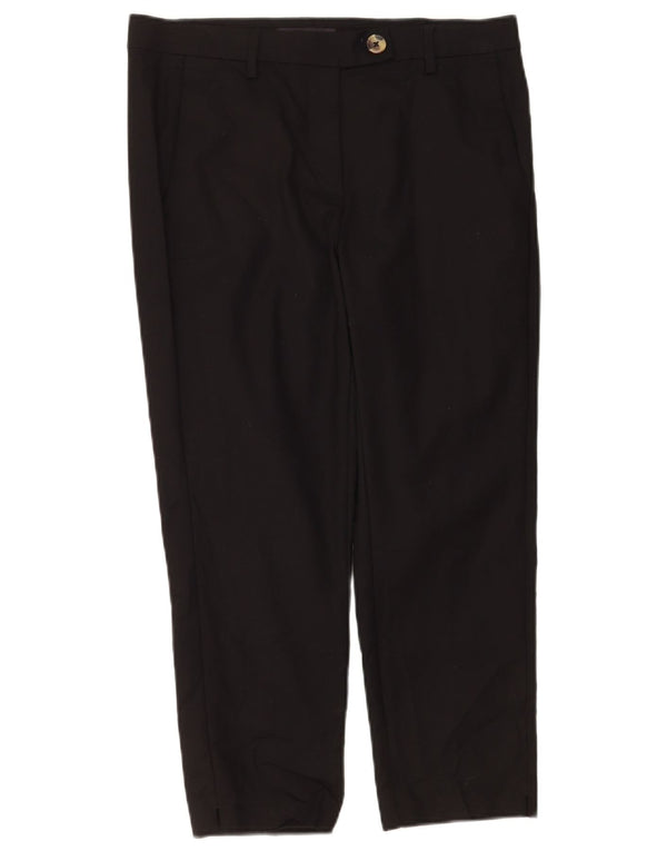 Marks & Spencer Damen Kurz geschnittene Hose UK 12 Medium W30 L24 Schwarz