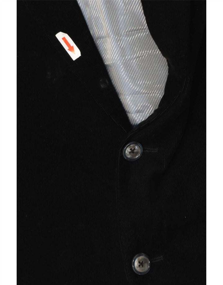Tommy Hilfiger Maßgeschneiderte Herren-Blazerjacke mit 2 Knöpfen, Gr. 46, Schwarz