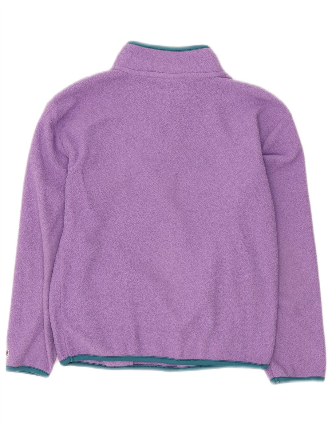 CHAMPION Mädchen-Fleecepullover mit Reißverschluss am Hals, 10–11 Jahre, mittelviolettes Polyester