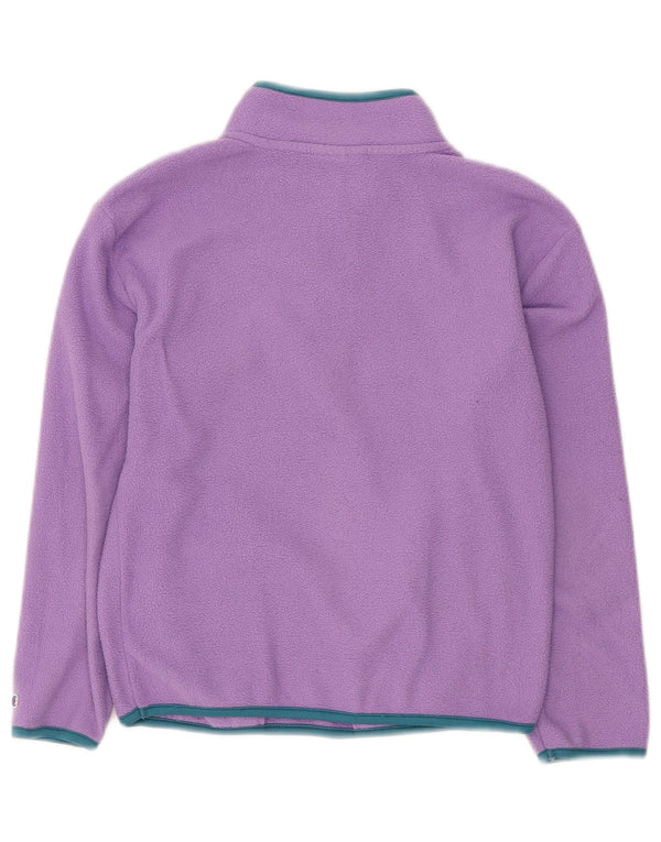 CHAMPION Mädchen-Fleecepullover mit Reißverschluss am Hals, 10–11 Jahre, mittelviolettes Polyester