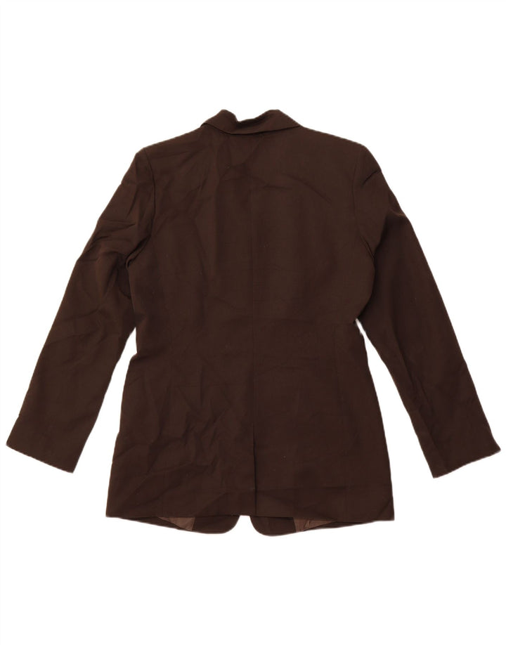 J. CREW Damen-Blazerjacke mit 4 Knöpfen, US 6, mittelbraune Wolle