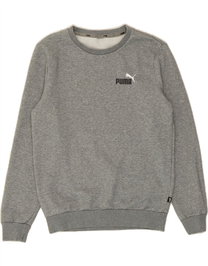 PUMA Mens Sweatshirt Jumper Small Grey Vintage Puma and Second-Hand Puma from Messina Hembry 