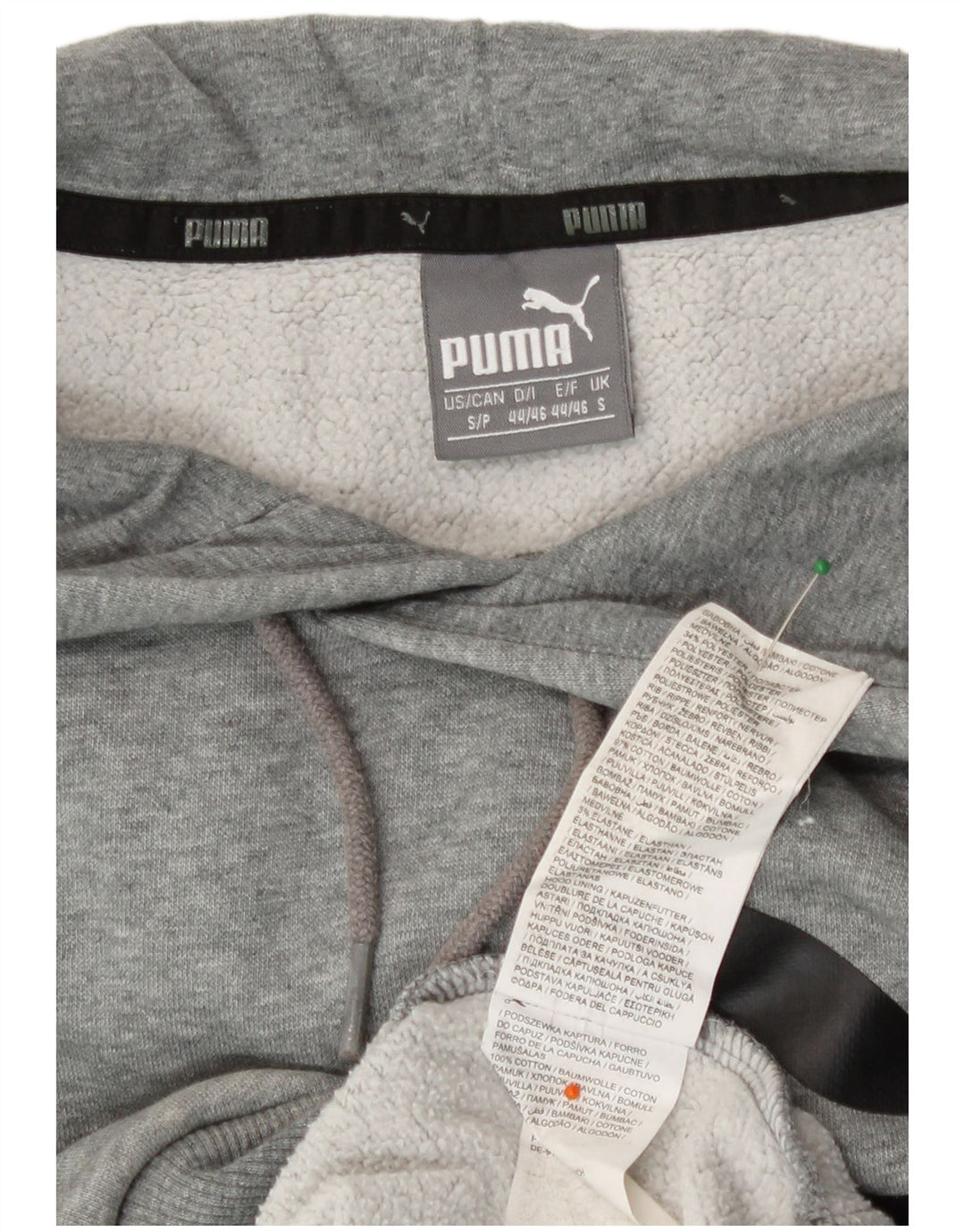 Puma Herren-Kapuzenpullover mit Grafik, klein, grau meliert, Baumwolle