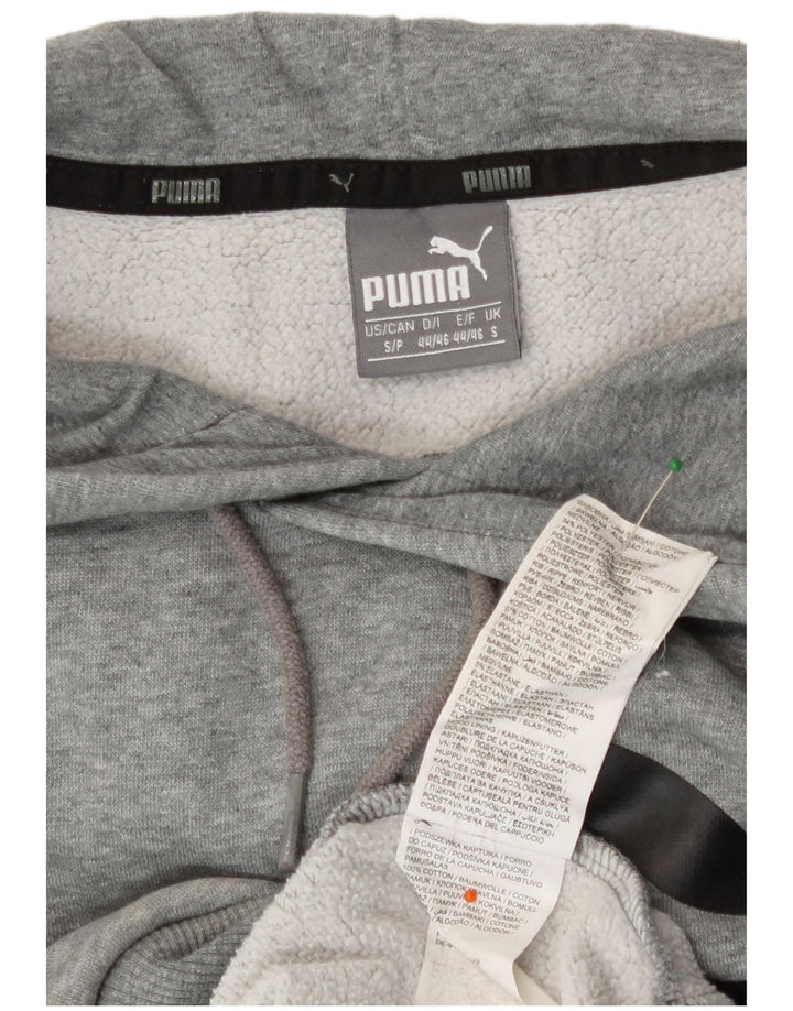 Puma Herren-Kapuzenpullover mit Grafik, klein, grau meliert, Baumwolle