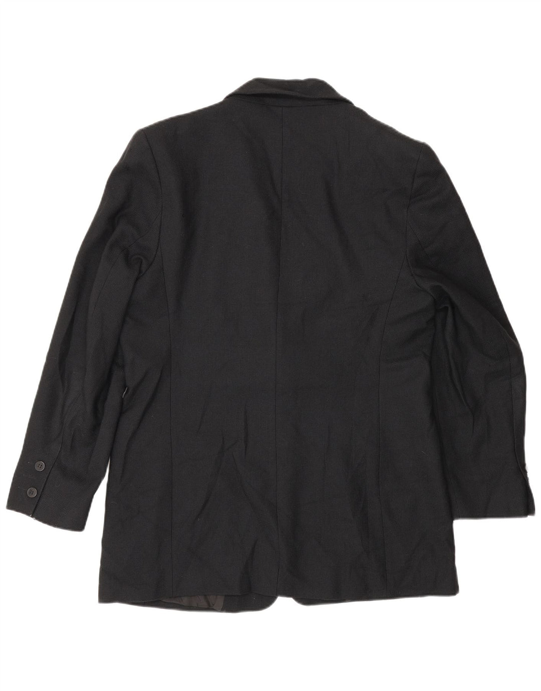 Marks & Spencer Damen 1-Knopf-Blazerjacke UK 16 Große schwarze Wolle