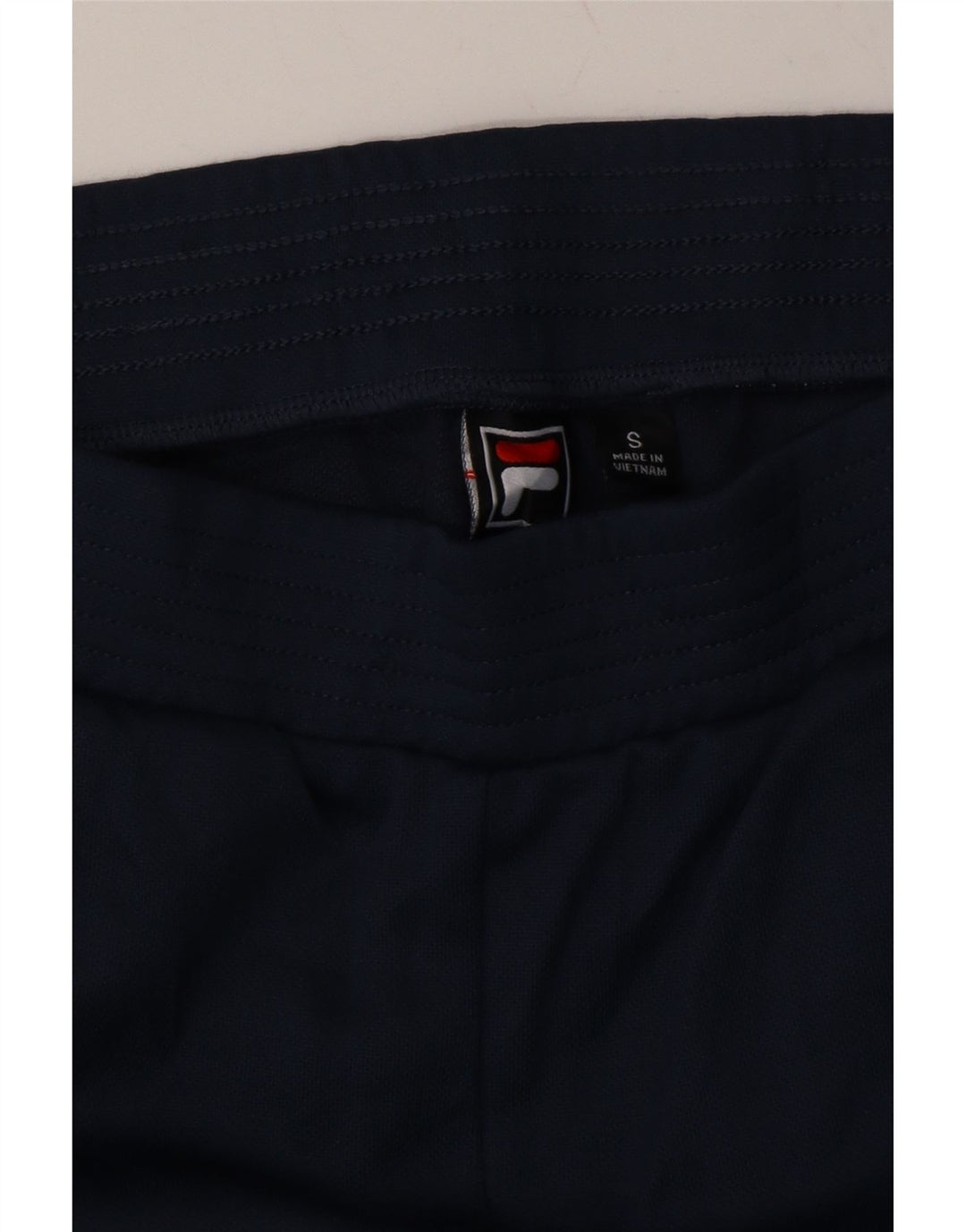 FILA Mens Tracksuit Trousers Small  Navy Blue Colourblock Polyester Vintage Fila and Second-Hand Fila from Messina Hembry 