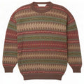 St. Bernard Herren-Pullover mit Rundhalsausschnitt, XL, mehrfarbige geometrische Wolle