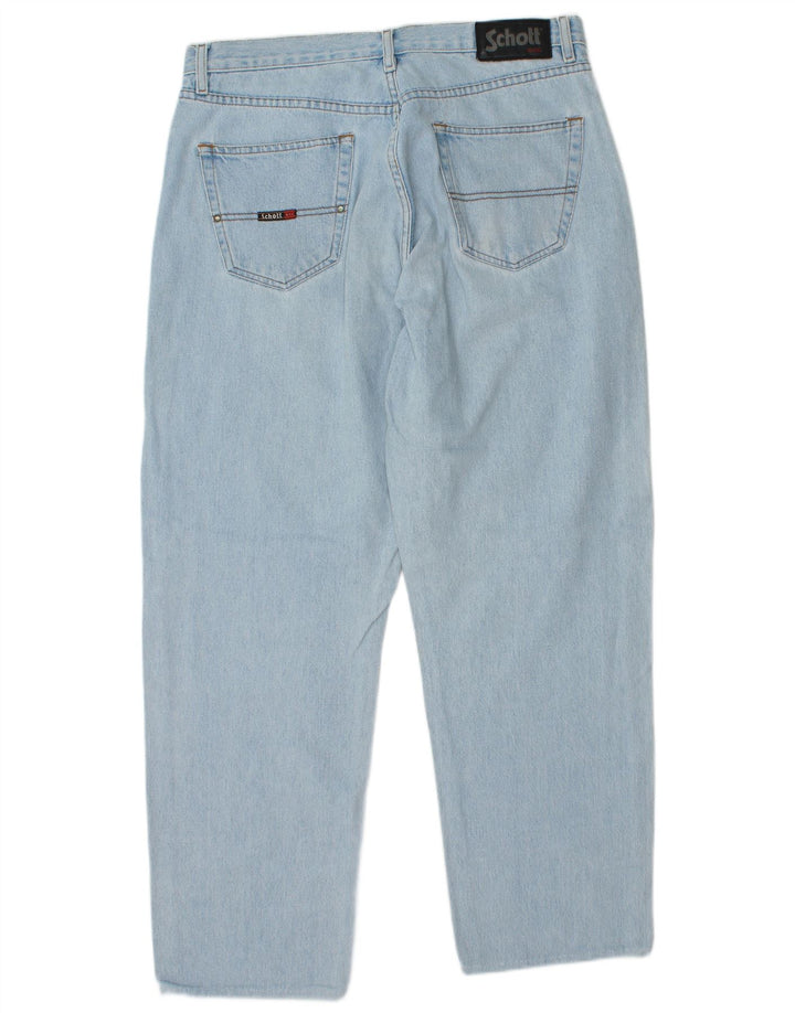 SCHOTT Herren Tapered Jeans W34 L30 Blau