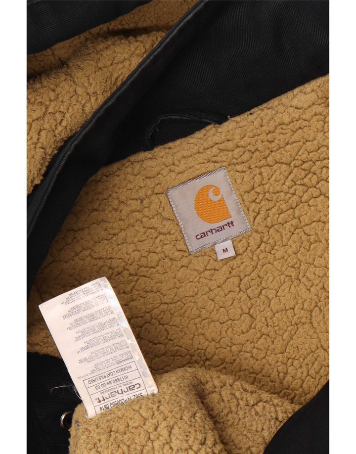Carhartt Herren-Parka mit Kapuze, UK 38, mittlere schwarze Baumwolle
