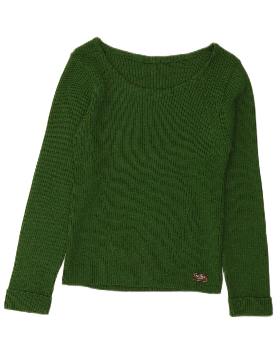 Guess Damen-Pullover mit U-Boot-Ausschnitt, Gr. 8, Grün