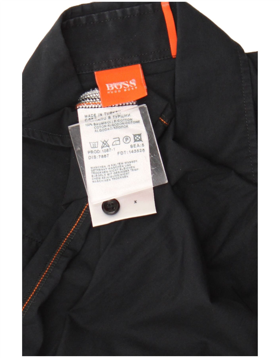 Hugo Boss Herrenhemd Mittelschwarze Baumwolle