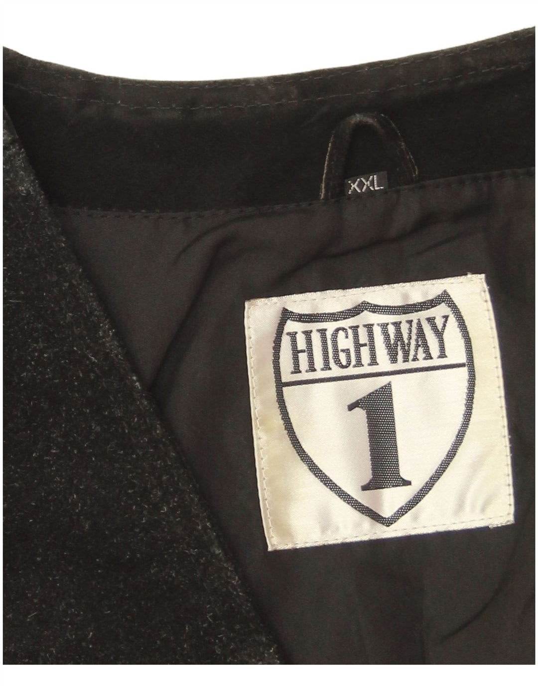 Highway 1 Herren Wildlederweste 2XL Schwarzes Leder