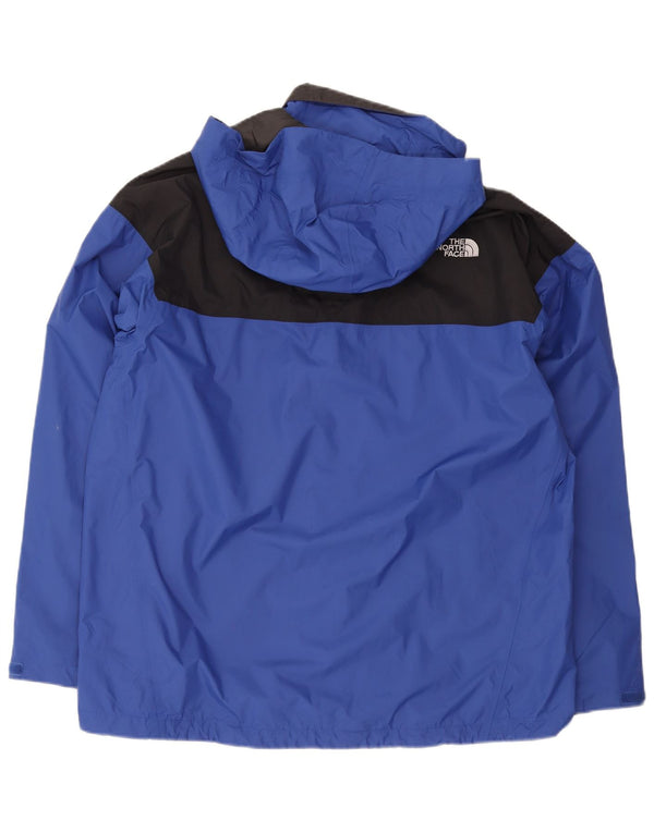 The North Face Herren Hyvent Kapuzen-Regenjacke UK 42 XL Blauer Farbblock