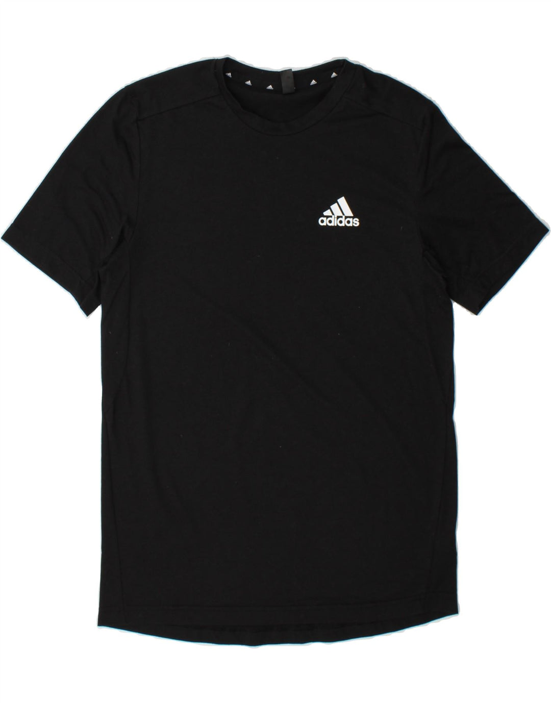 ADIDAS Mens T-Shirt Top Small Black Polyester Vintage Adidas and Second-Hand Adidas from Messina Hembry 