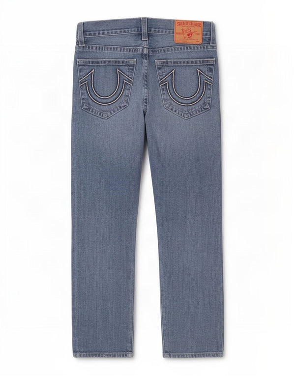 True Religion Mens Straight Jeans W30 L30 Blue Cotton