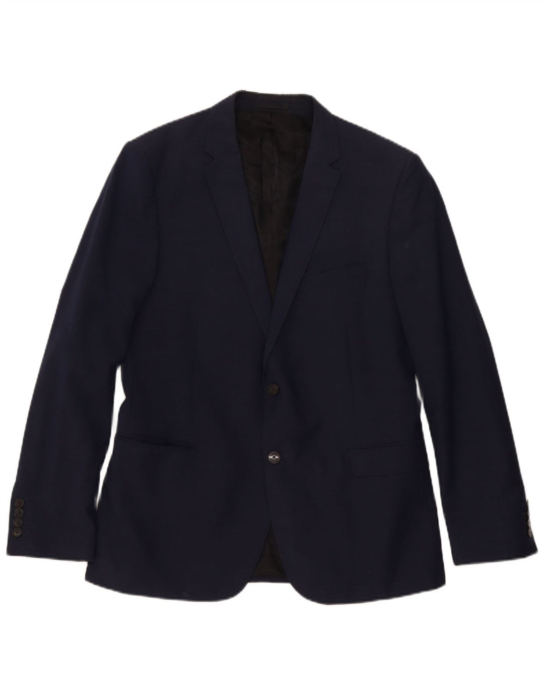 John Lewis Herren-Blazer mit 2 Knöpfen, UK 38, mittelmarineblaue Wolle