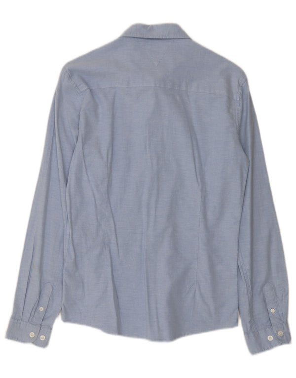 TOMMY HILFIGER Jungen Hemd 13-14 Jahre Blaue Baumwolle