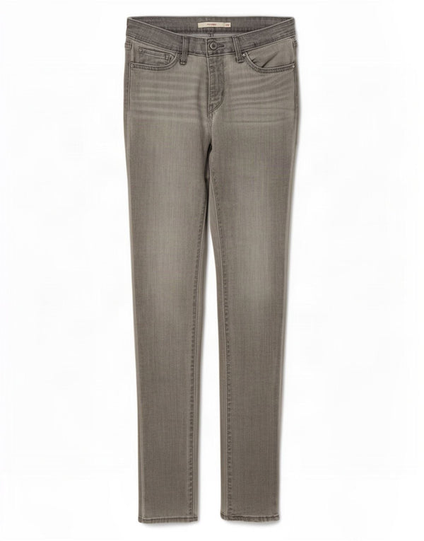 Levi's Damen 711 Skinny Jeans W28 L32 Grau