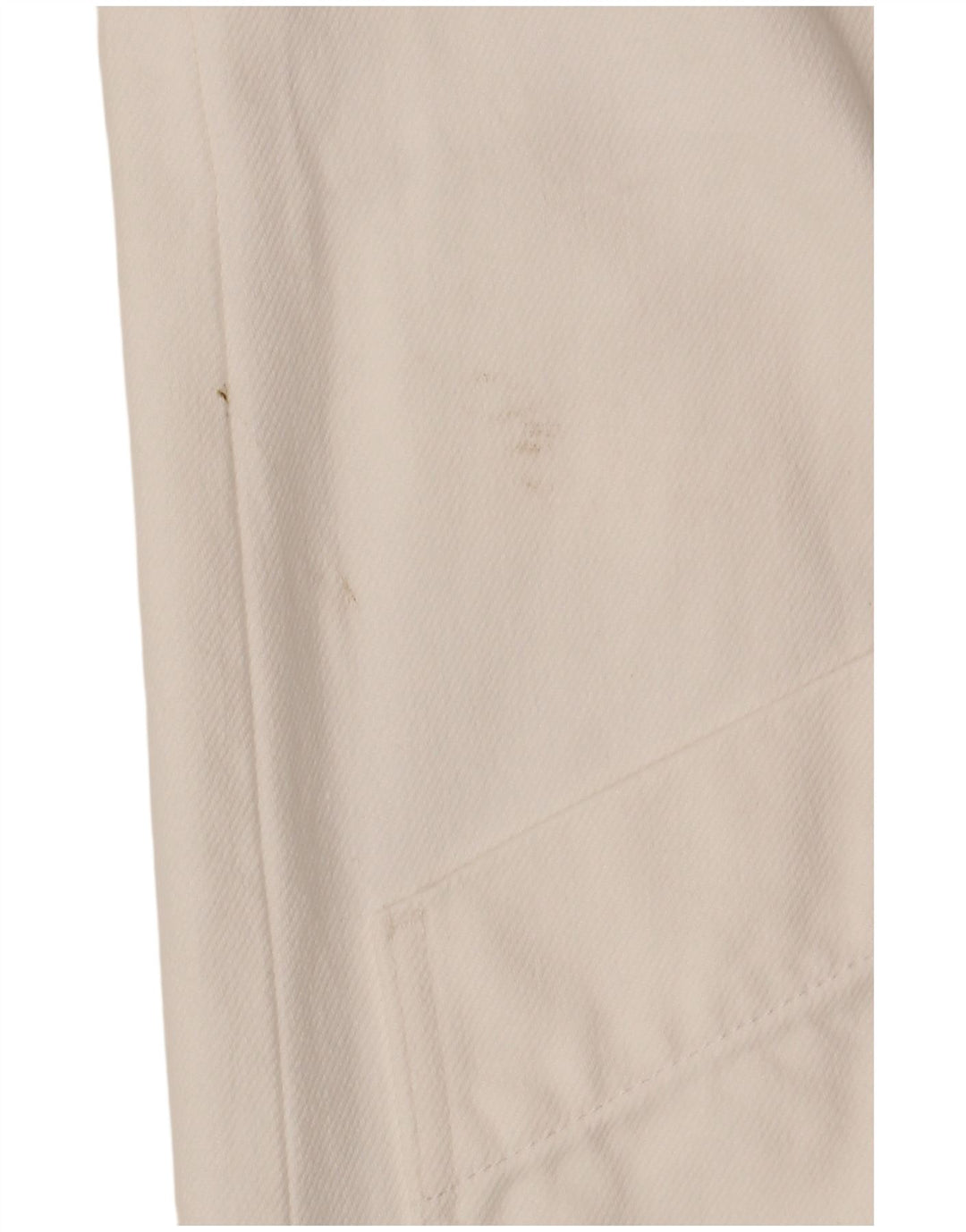 Zara Damen-Jeans-Midirock, Größe M, W30, weiße Baumwolle