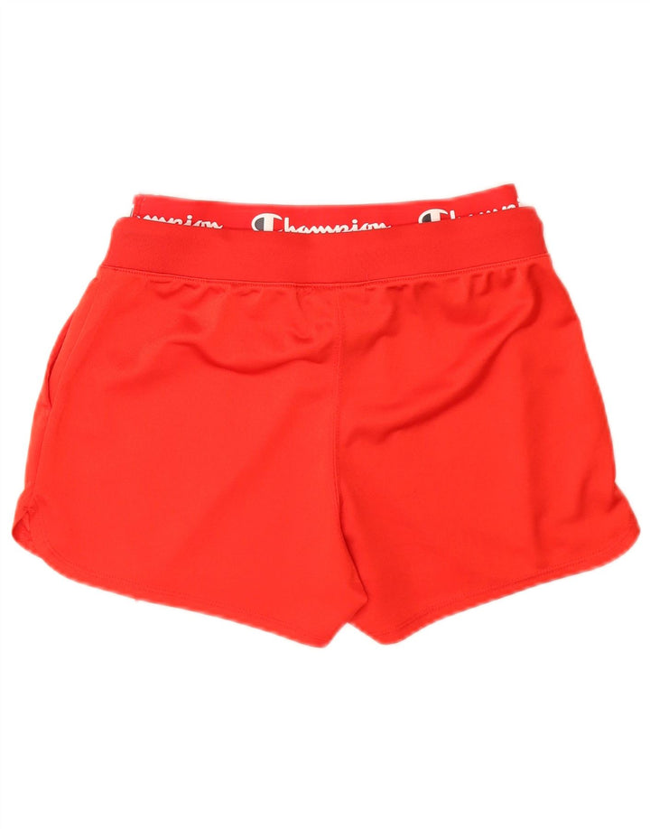 CHAMPION Damen Graphic Sport Shorts UK 4 XS Rot Polyester
