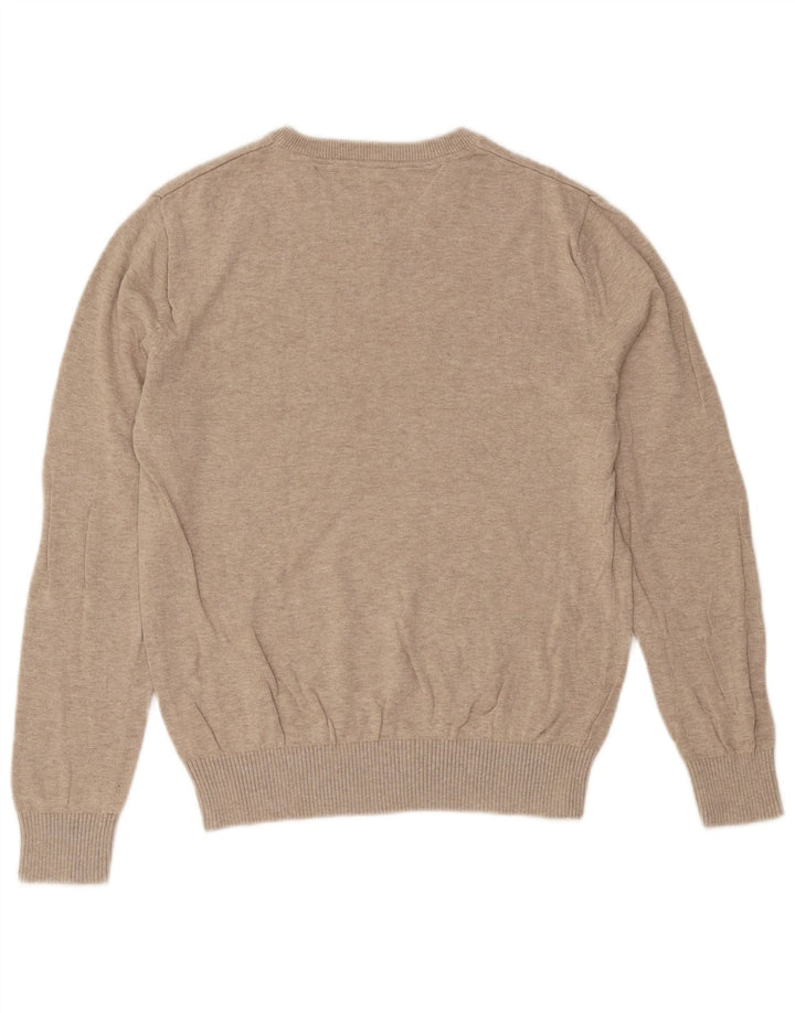 Tommy Hilfiger Herren-Pullover mit V-Ausschnitt, klein, beige meliert