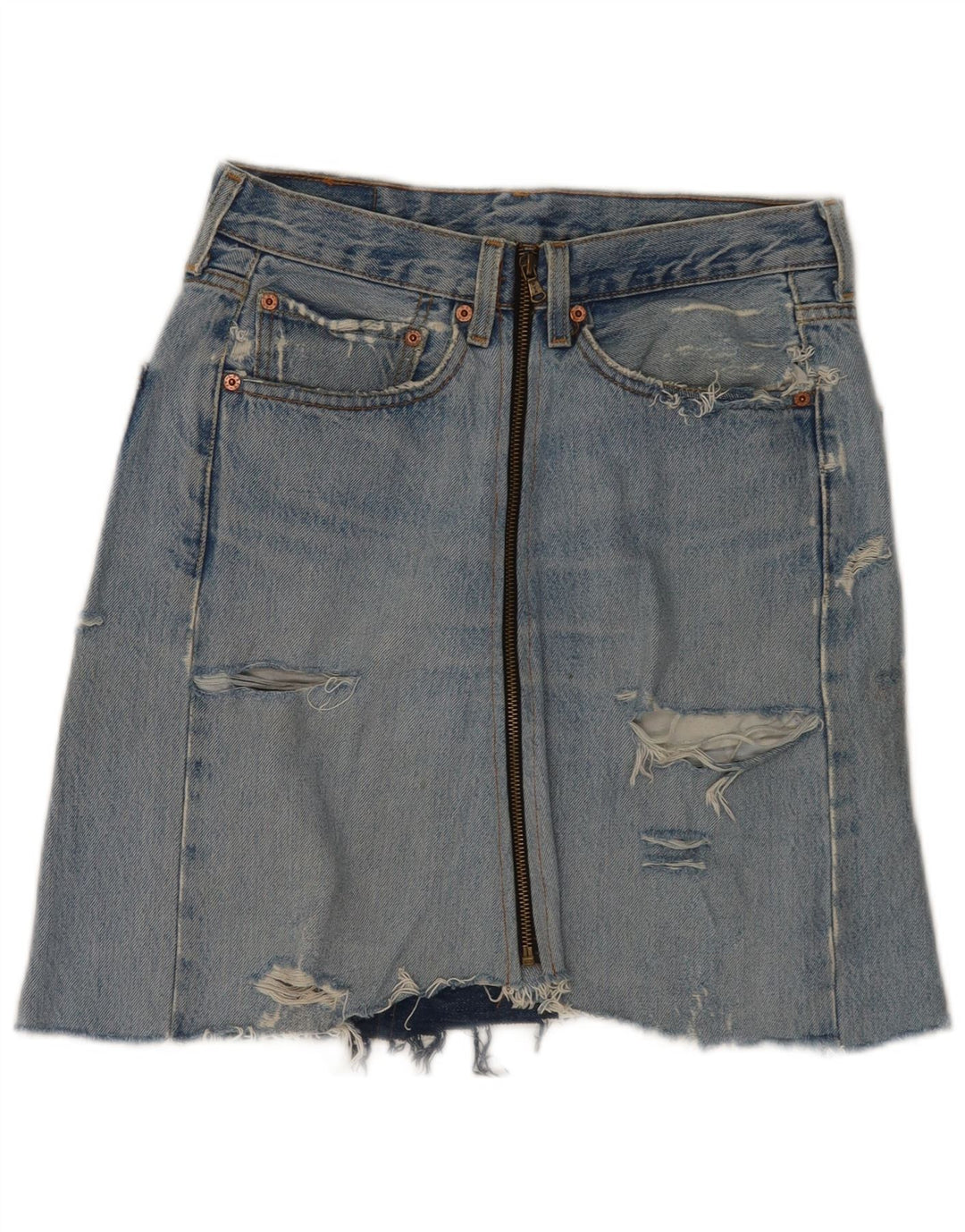 Levi's Damen 501 Distressed Denim Rock W33 Large Blau
