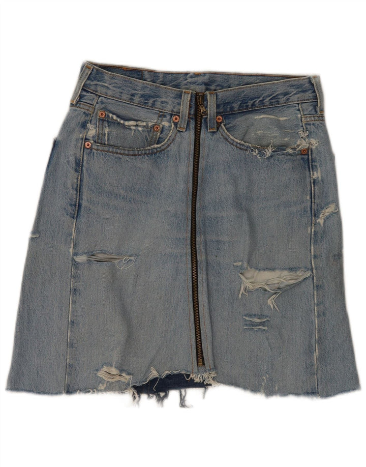 Levi's Damen 501 Distressed Denim Rock W33 Large Blau