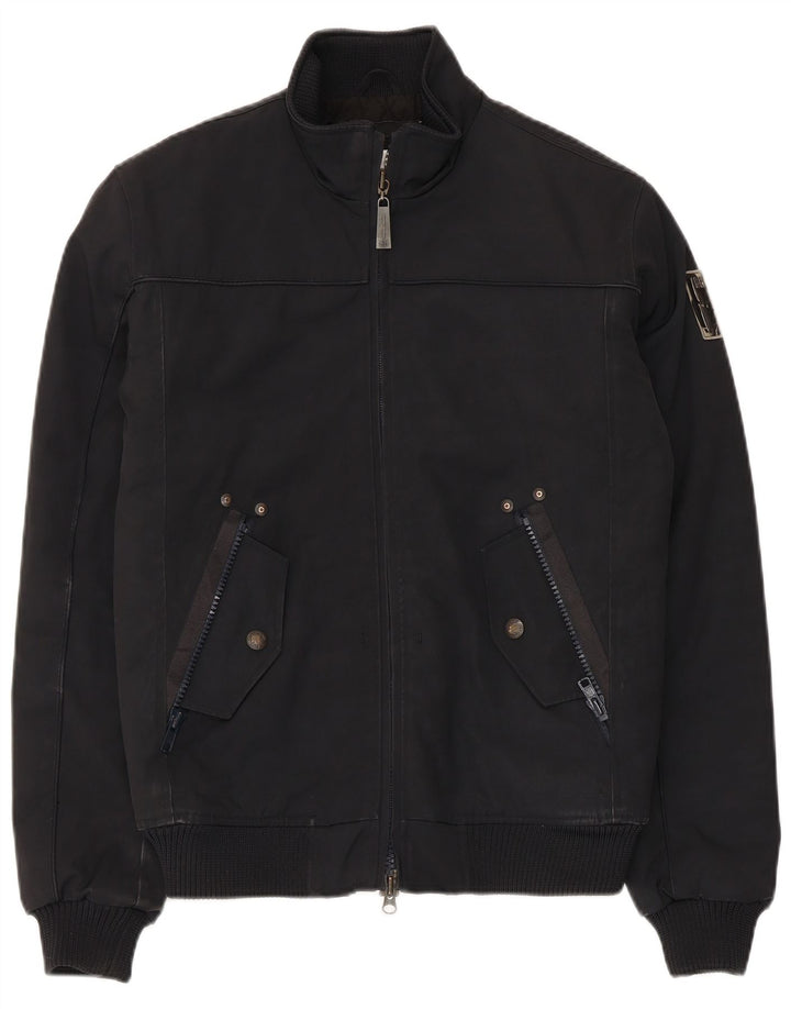 Bomboogie Herren gepolsterte Bomberjacke UK 38 Mittelschwarzes Polyester
