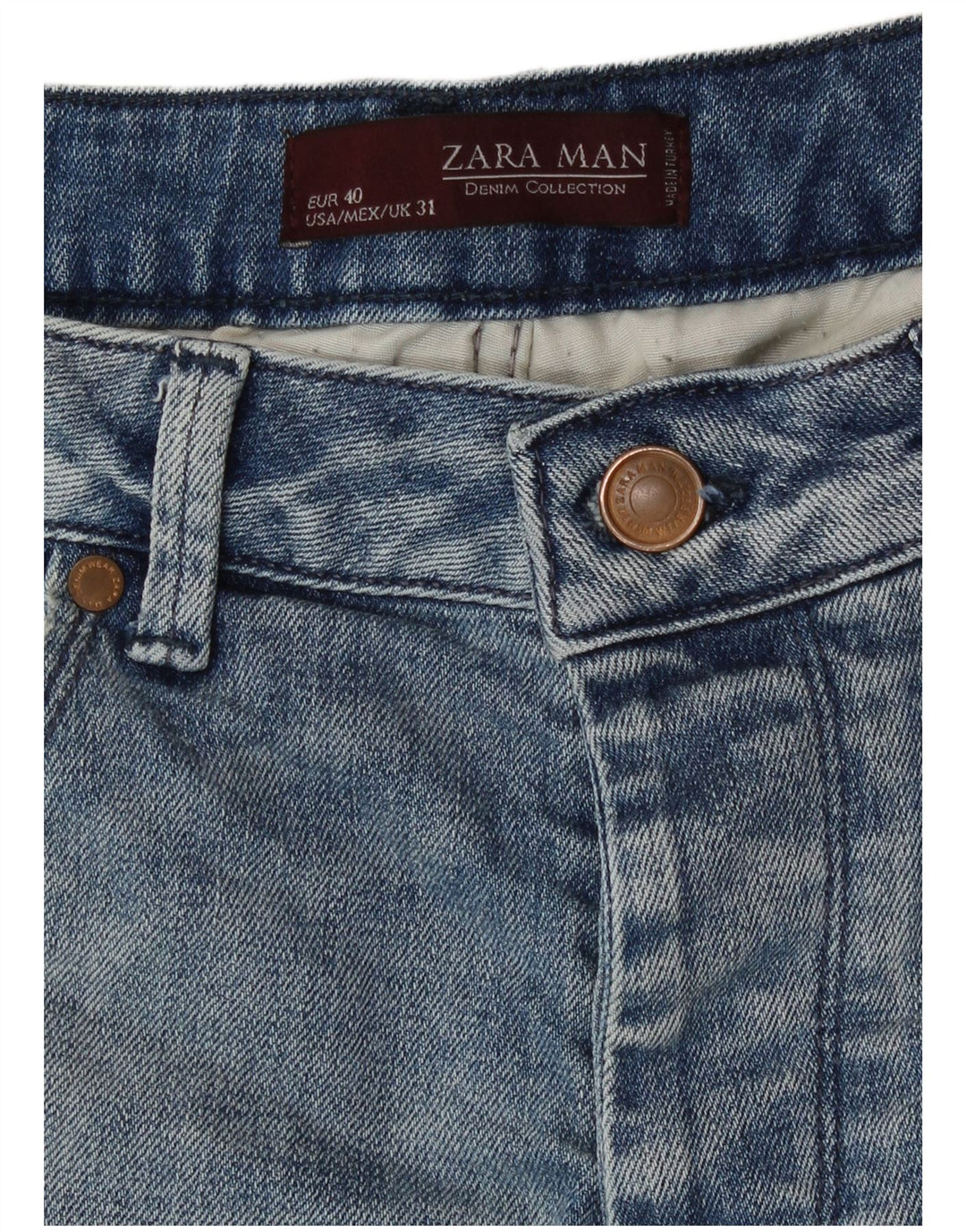 Zara Herren Skinny Jeans EU 40 Medium W31 L28 Blau