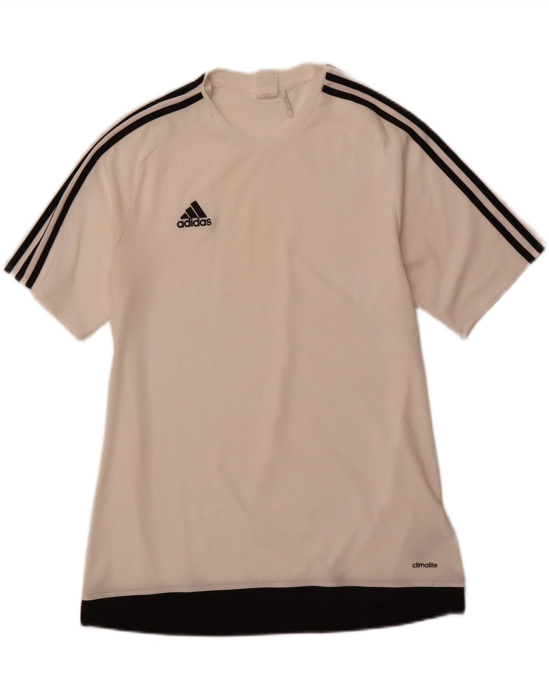 ADIDAS Herren Climalite T-Shirt Top Large Weiß Polyester