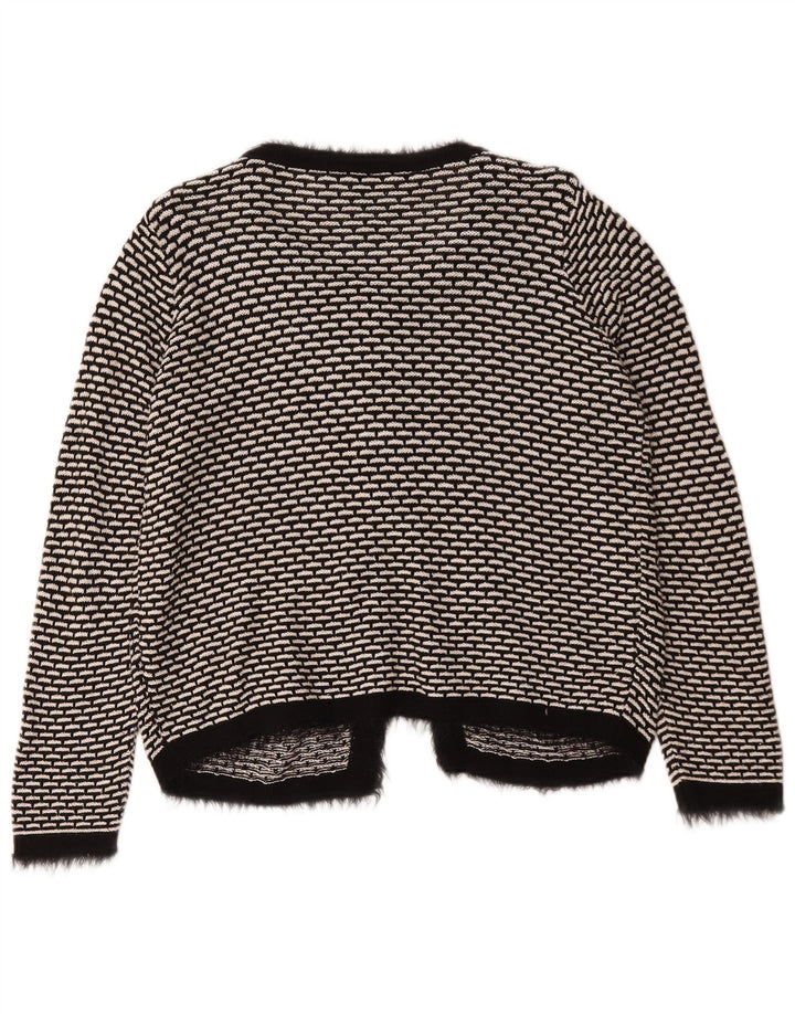 Marks & Spencer Damen-Cardigan-Pullover UK 12 Mittelschwarz Geometrisch