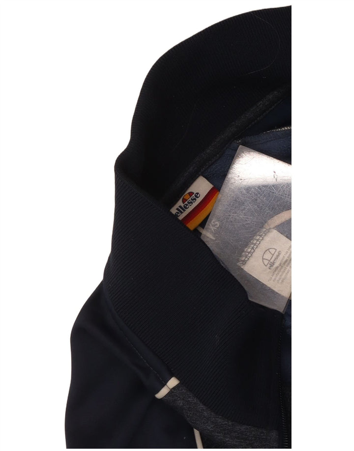 Ellesse Herren-Trainingsanzugoberteil, XS, Marineblau, Farbblock-Polyester