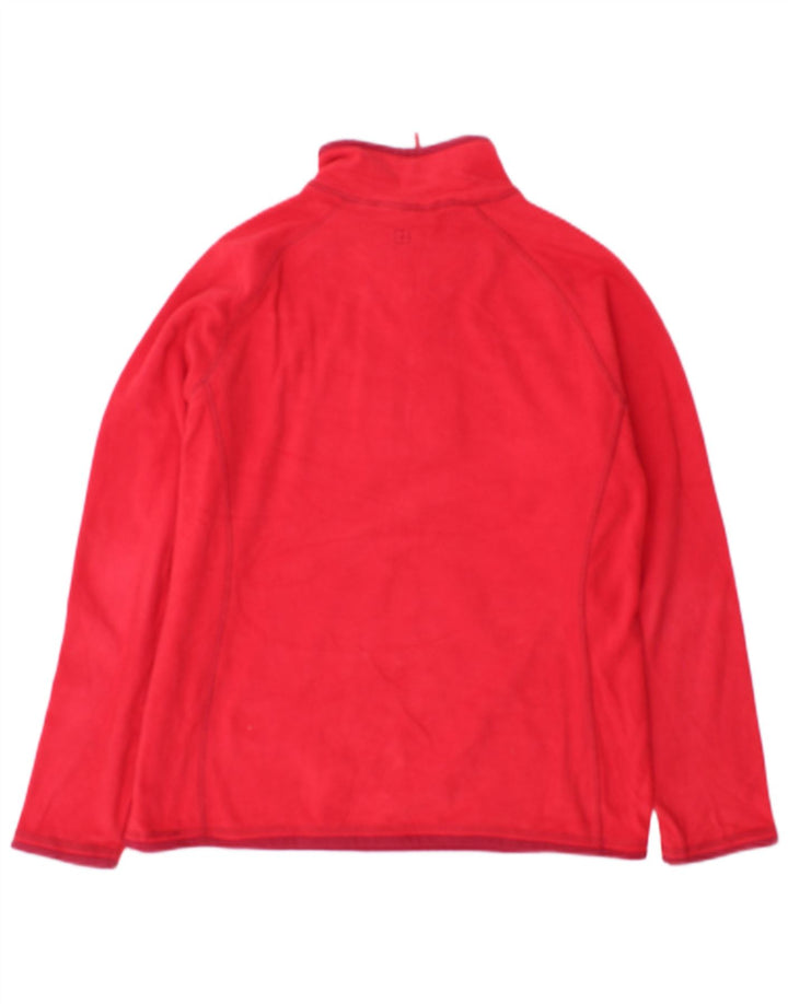 Mountain Warehouse Damen-Fleecepullover mit Reißverschluss am Kragen, UK 14, Größe L, Rot, Polyester