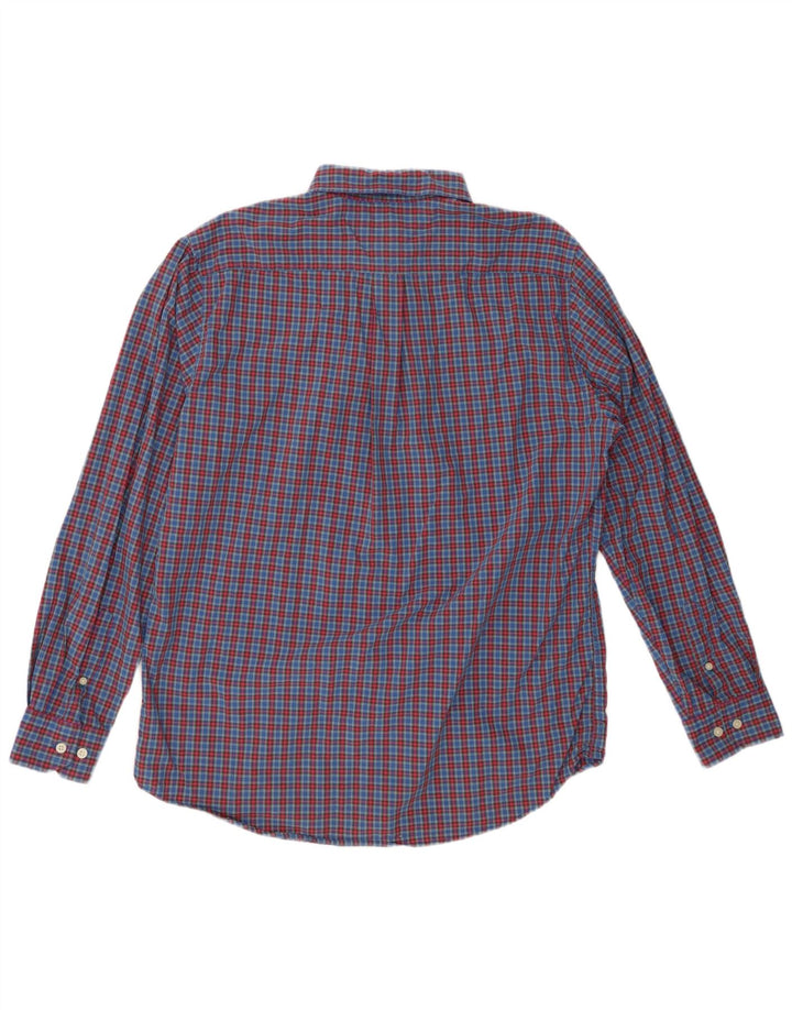 TOMMY HILFIGER Herren Heritage-Hemd, groß, blau kariert, Baumwolle